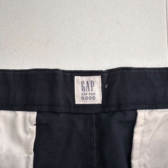 Gap Mens Essential Khaki Athletic Fit Pants 38X32 Navy Blue Cotton Blend Preppy - Picture 2 of 10